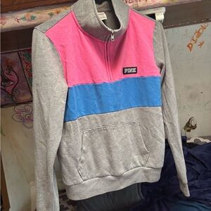 PINK Victoria's Secret Gray and Pink Sweatshirt
